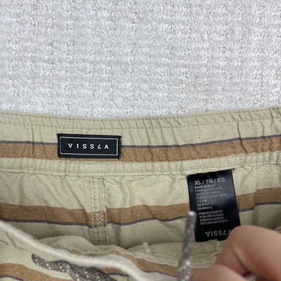 NWT Vissla Board Shorts Mens XL Mixer 17.5 Lined Tan Elastic Waist Beach Surf - Picture 10 of 12